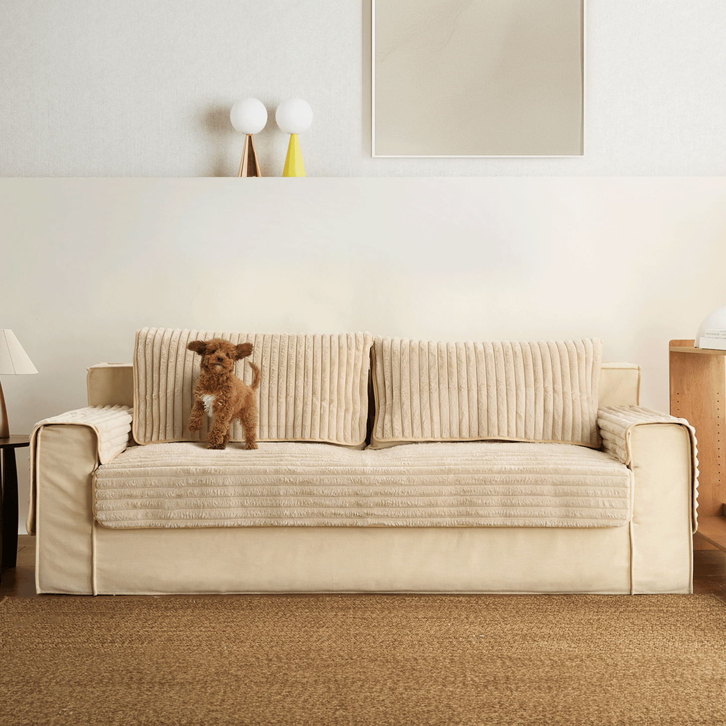 Fodera per divano Striped Plush Snuggles - Offerta a tempo limitato