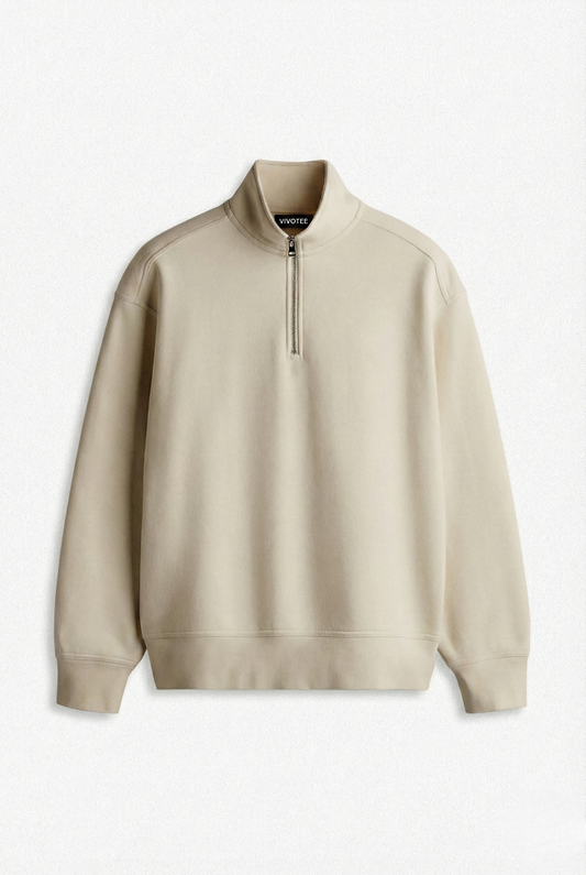 Vivotee Felpa Premium con Collo a Zip