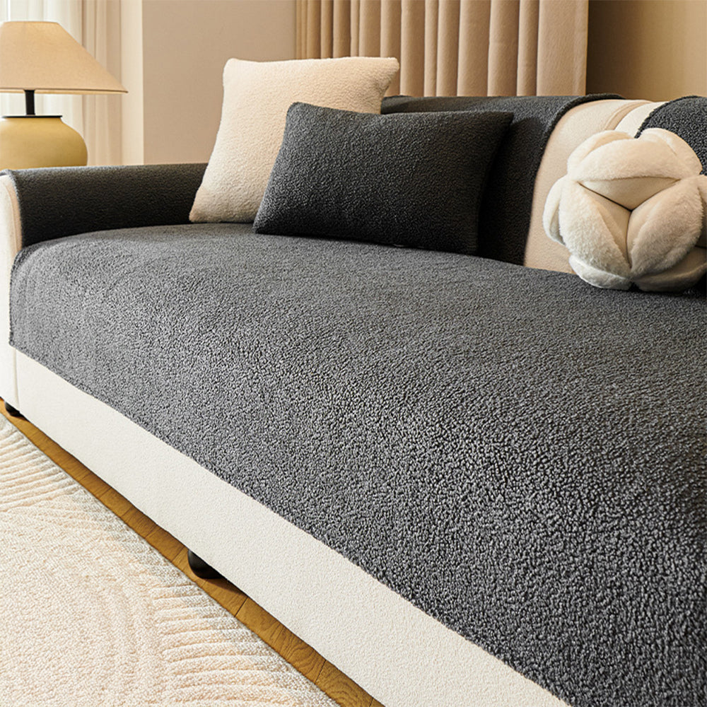 Copridivano antiscivolo in morbido pile