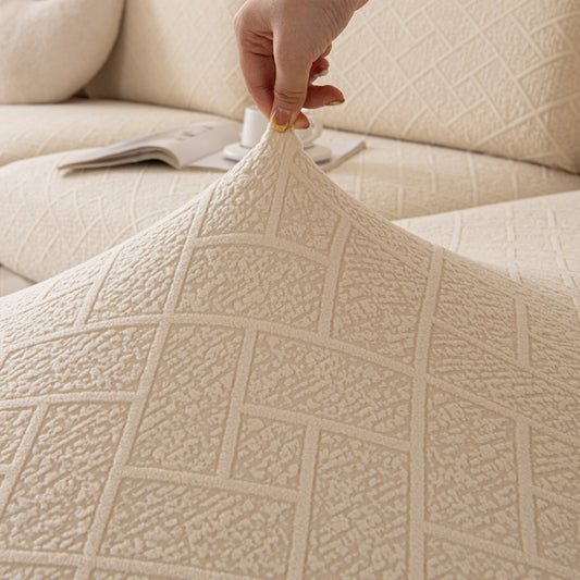 Copridivano elasticizzato di lusso in maglia a rombi - Protezione completa antigraffio per animali domestici