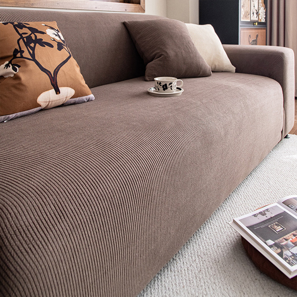 Copridivano in velluto a coste elasticizzato CozyCord