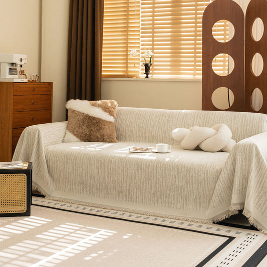 Copridivano minimalista, premium, neutro, morbido, resistente, adatto agli animali domestici - Protezione per divano in tessuto di alta qualità