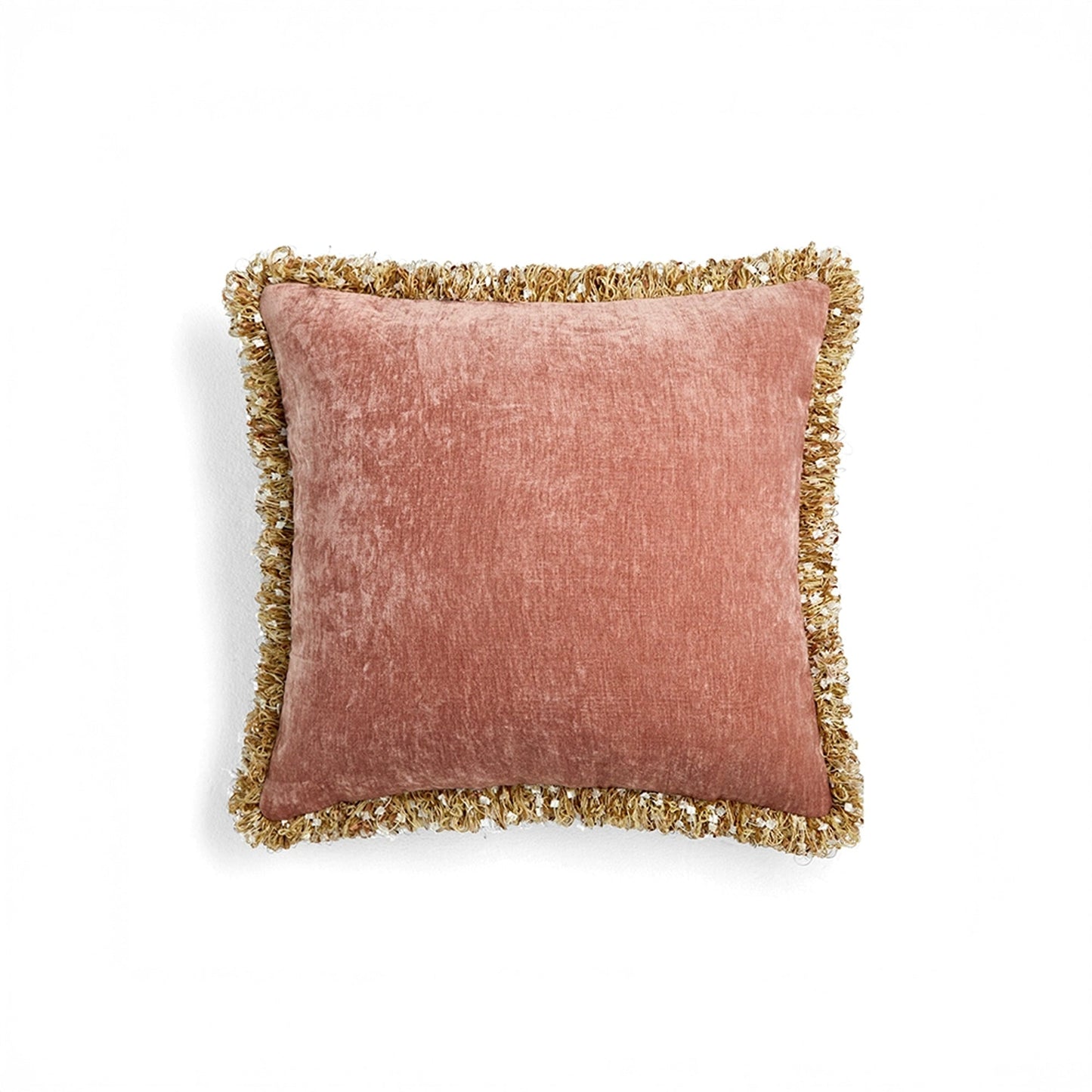 Fodera per cuscino con frange Blush Velvet