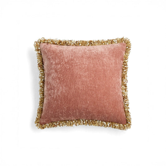Fodera per cuscino con frange Blush Velvet