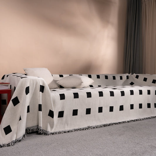 Fodera per divano reversibile Checkered Onyx Comfort - Offerta a tempo limitato