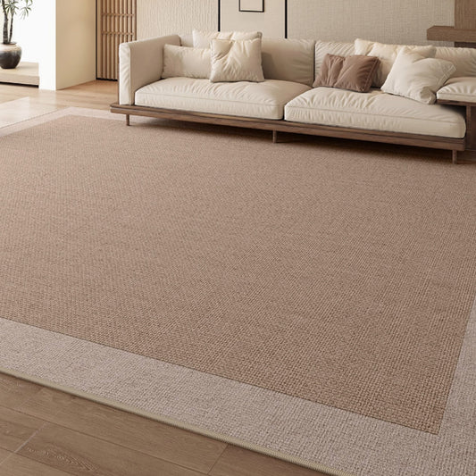 Tappeto Easy Clean Classico con bordo bicolore, anti-rovesciamento, adatto agli animali, minimalista, per soggiorno