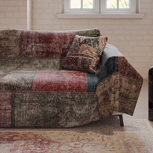 Copridivano tribale patchwork vintage