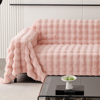 Copridivano in pelliccia sintetica Luxe Ripple