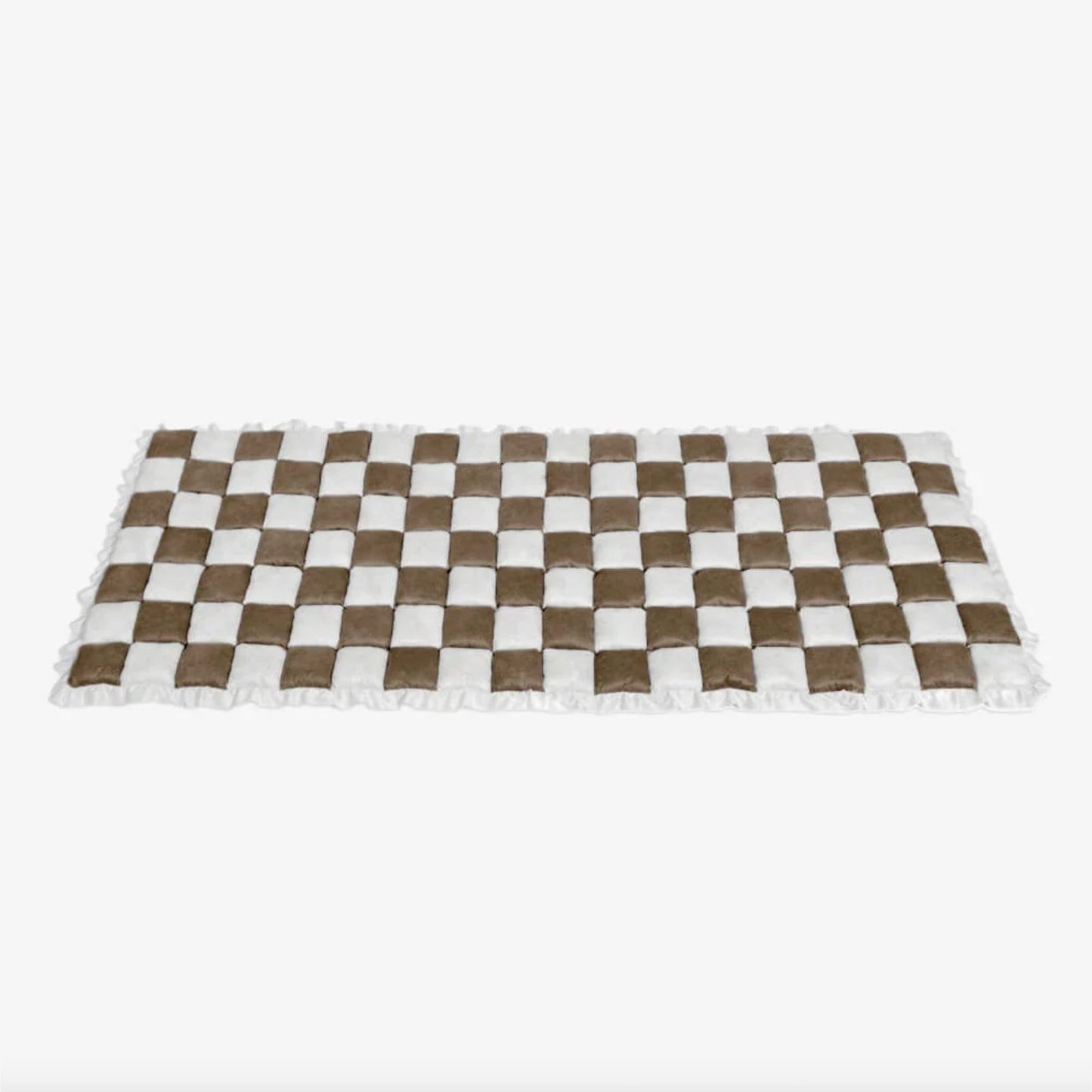 Grande materassino quadrato in tartan per cani e gatti