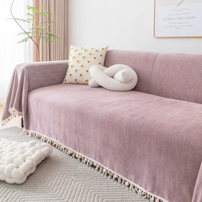 Copridivano Zig Zag con Frange di Lusso adatto agli animali domestici