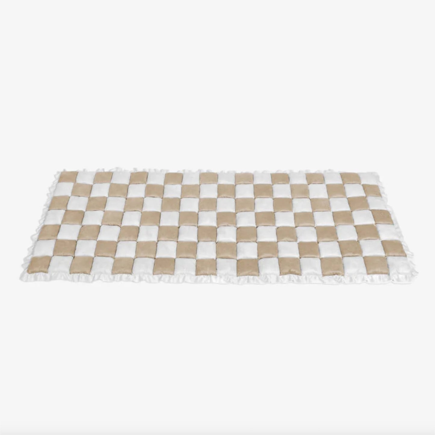 Grande materassino quadrato in tartan per cani e gatti