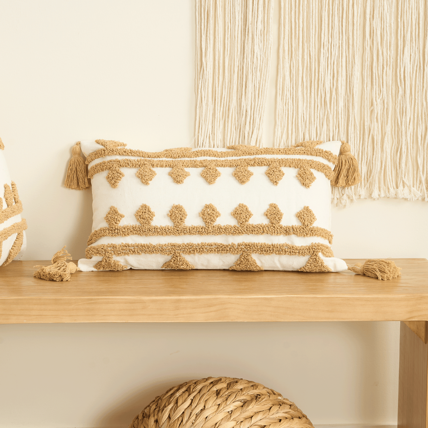 Copricuscino Lombare con Nappe Boho