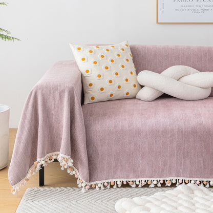 Copridivano Zig Zag con Frange di Lusso adatto agli animali domestici