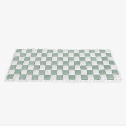 Grande materassino quadrato in tartan per cani e gatti