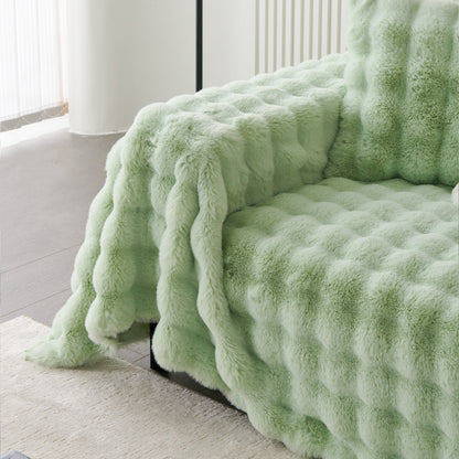 Copridivano in pelliccia sintetica Luxe Ripple