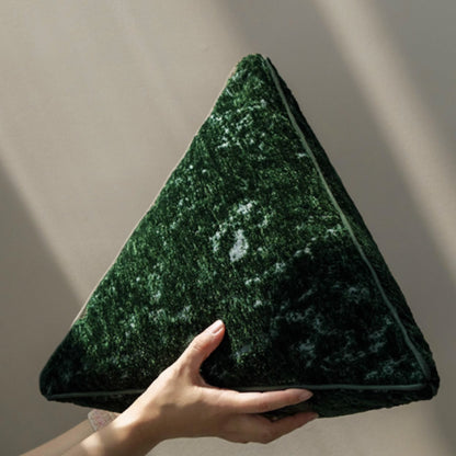 Cuscino triangolare Velvet Moss