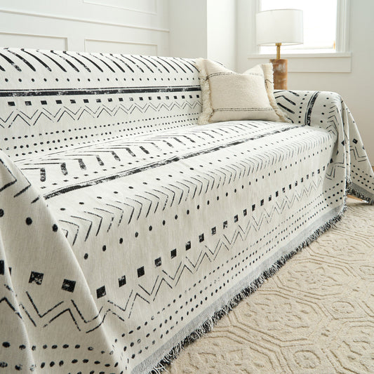 Copridivano reversibile Tribal Noir Comfort - Offerta a tempo limitato