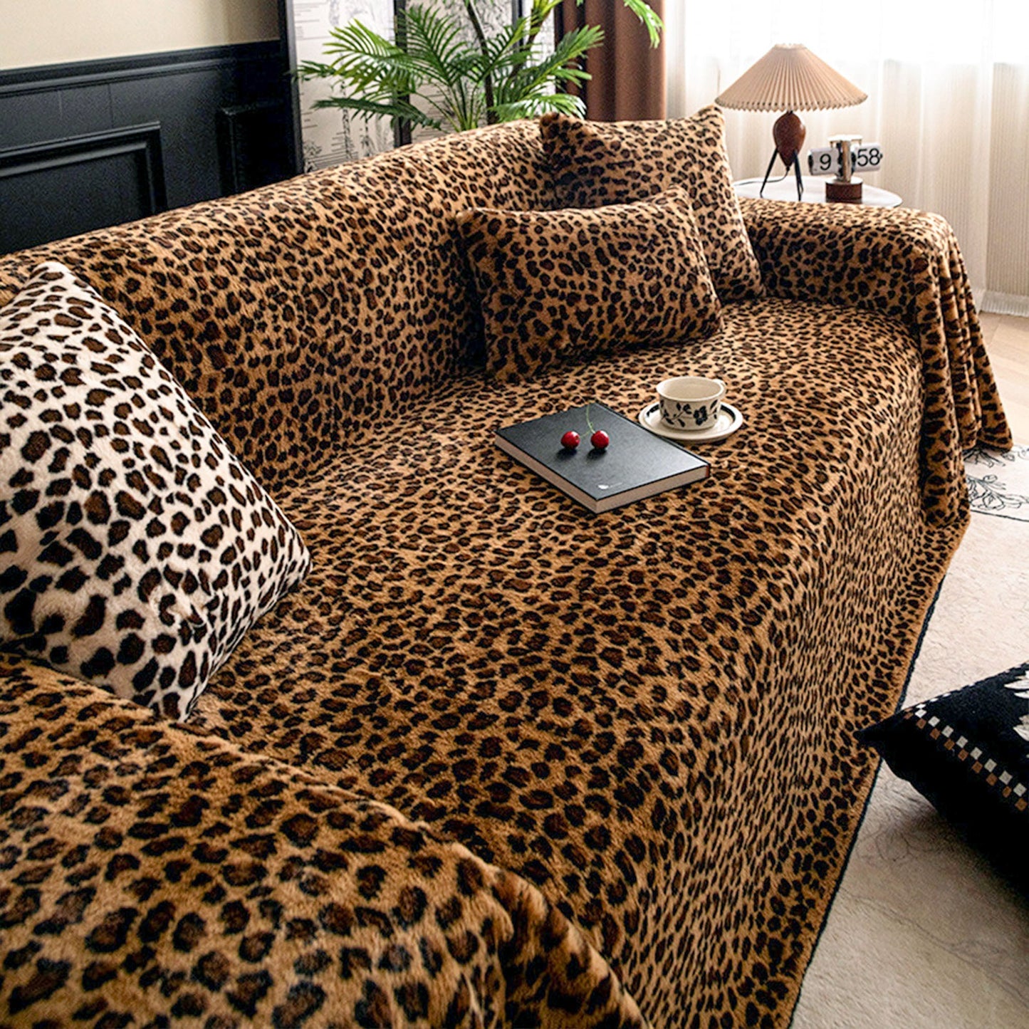 Fodera per divano Glamour Leopard antigraffio Luxe
