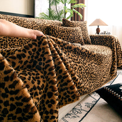 Fodera per divano Glamour Leopard antigraffio Luxe