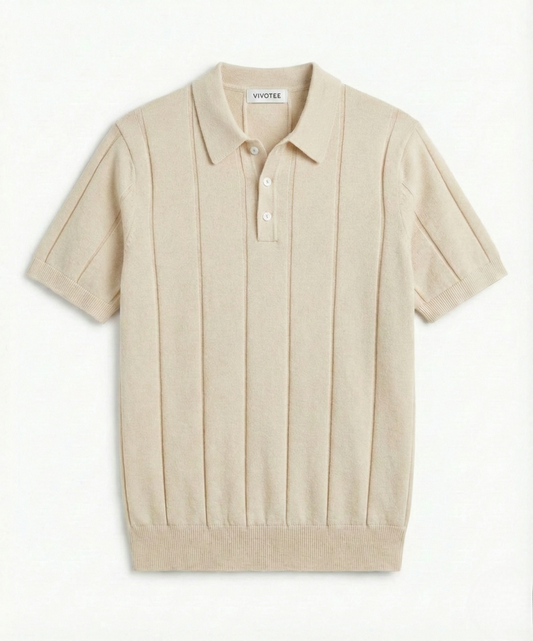 Vivotee Polo in Maglia a Costine