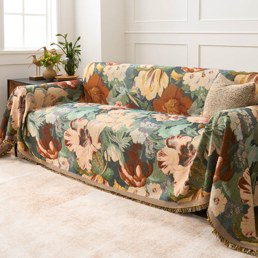 Copridivano da giardino floreale vintage