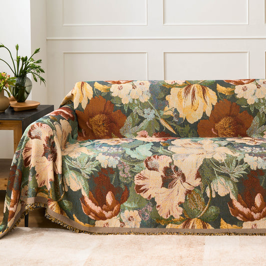 Copridivano da giardino floreale vintage