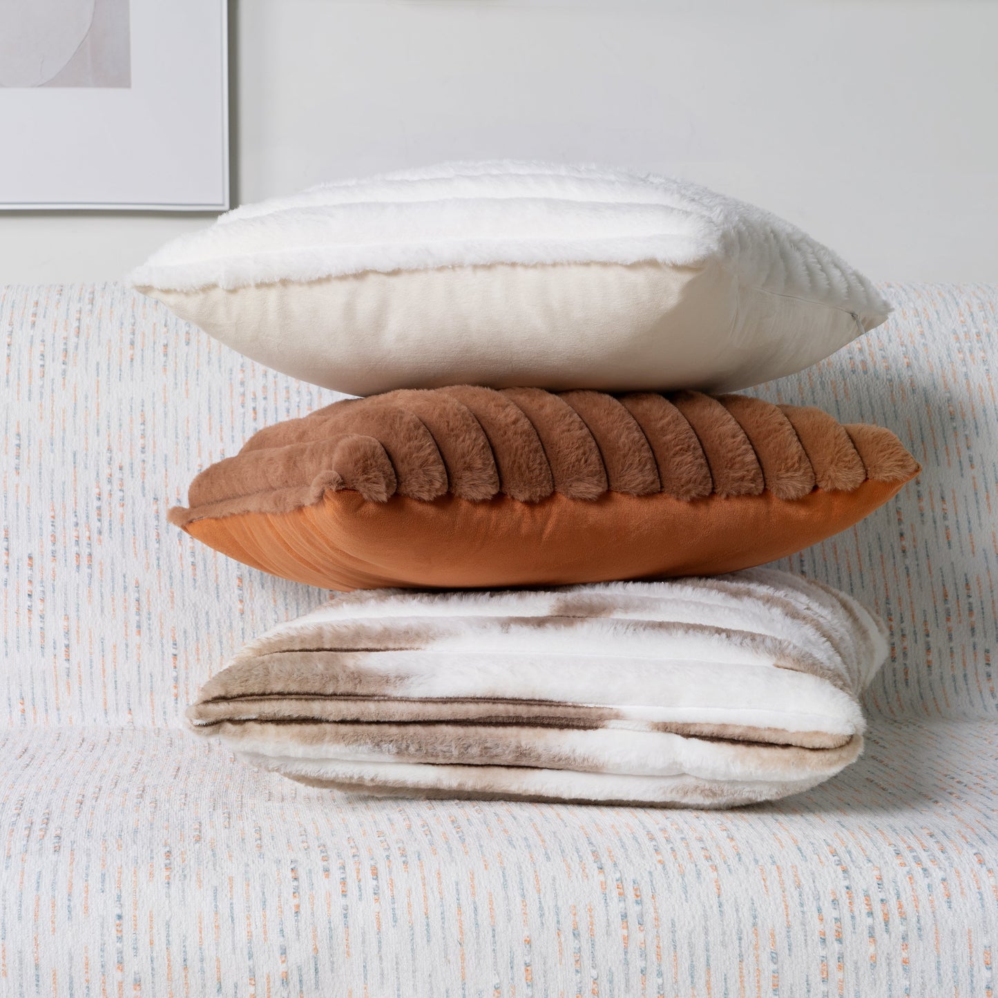 Set di coperture per cuscini in pelliccia sintetica - Risparmio con il bundle
