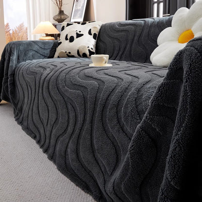 Copridivano estivo antigraffio in peluche ondulato