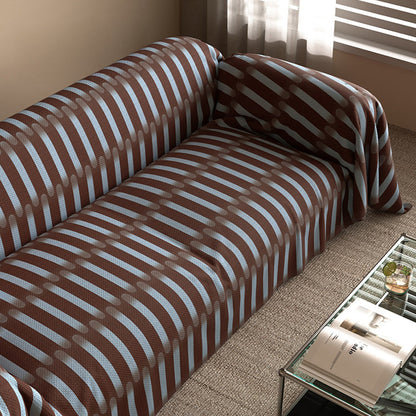 Fodera per divano antigraffio in look lino Retro Ribs