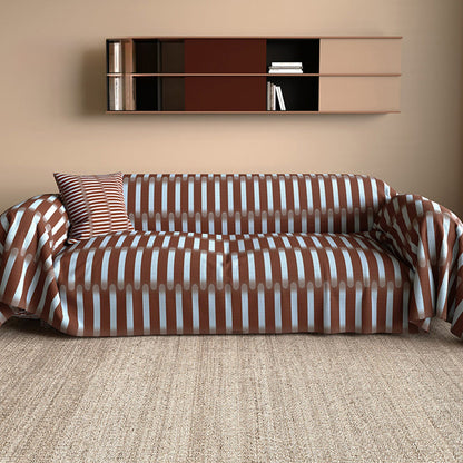 Fodera per divano antigraffio in look lino Retro Ribs