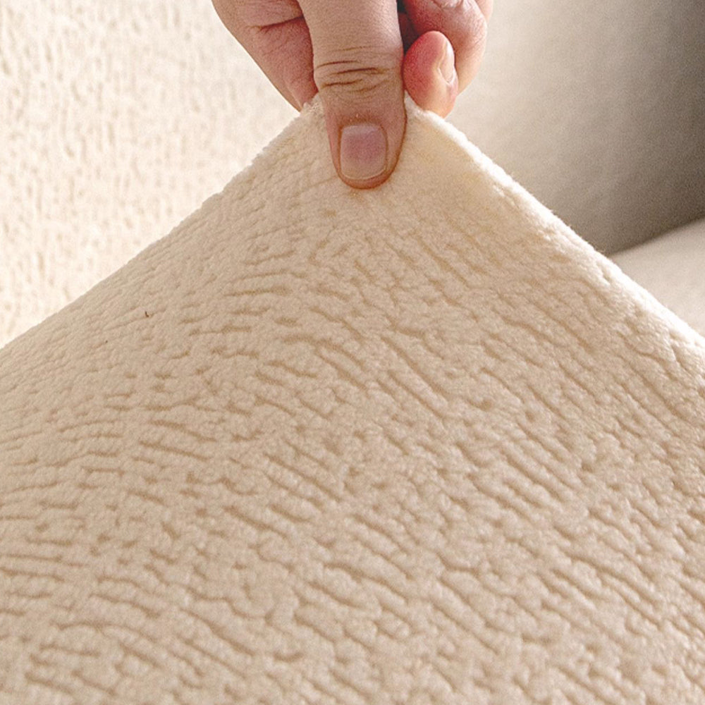 Copridivano elasticizzato PlushFlex con rivestimento completo