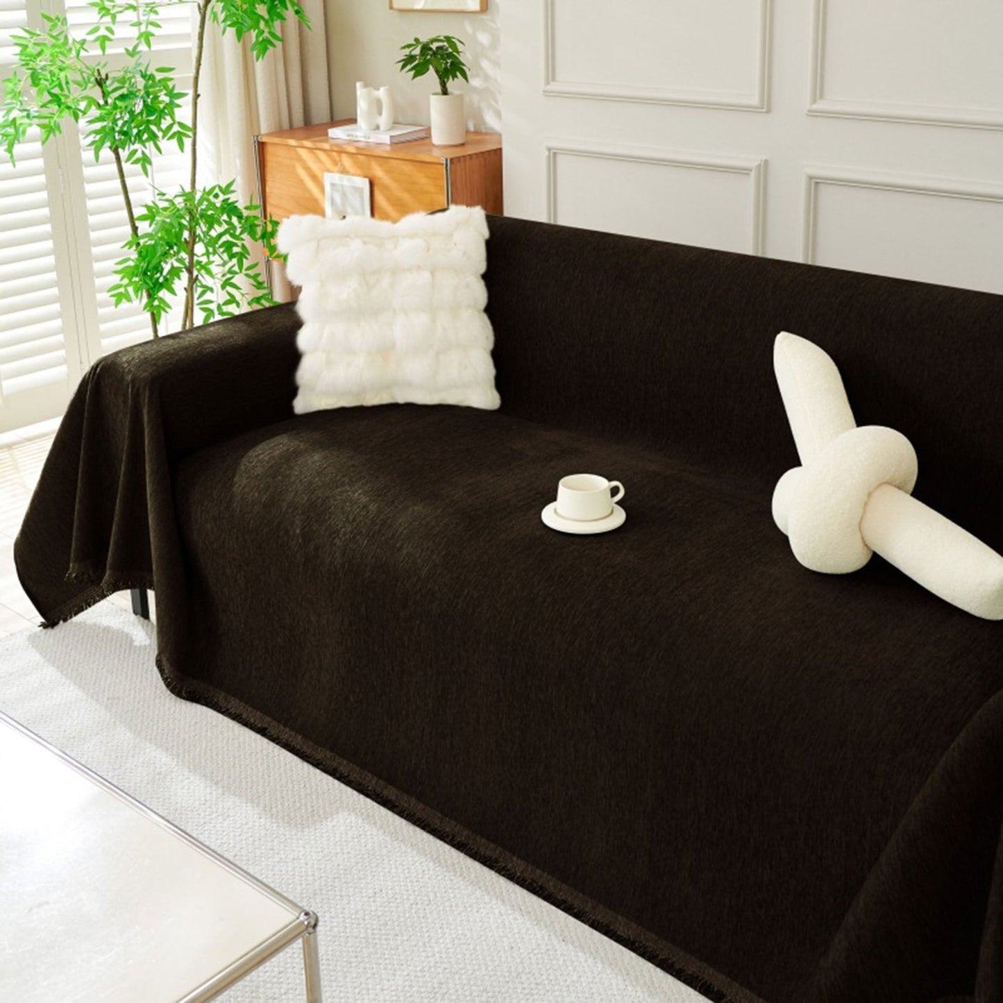 Fodera per divano Cozy Luxe Chenille antigraffio