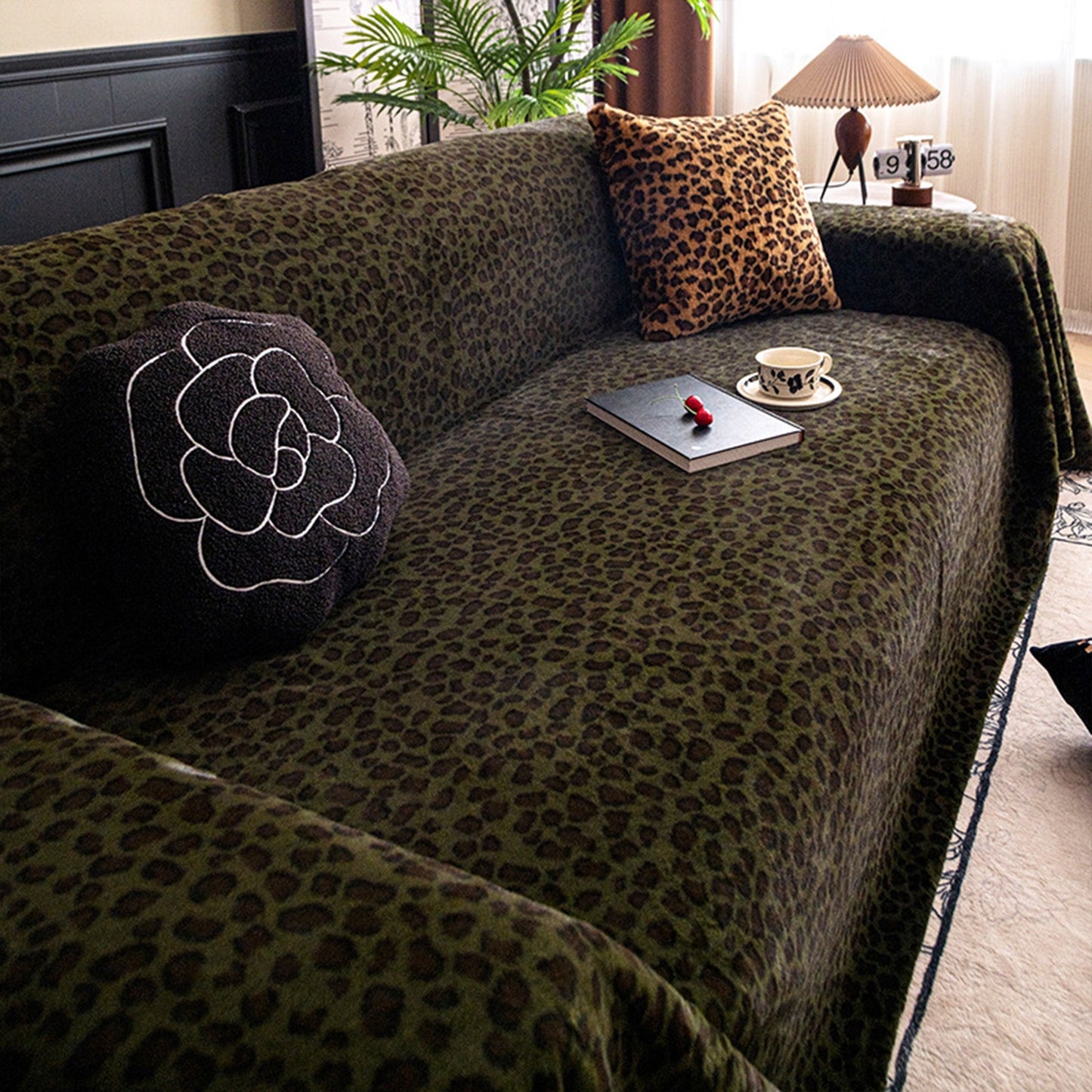 Fodera per divano Glamour Leopard antigraffio Luxe