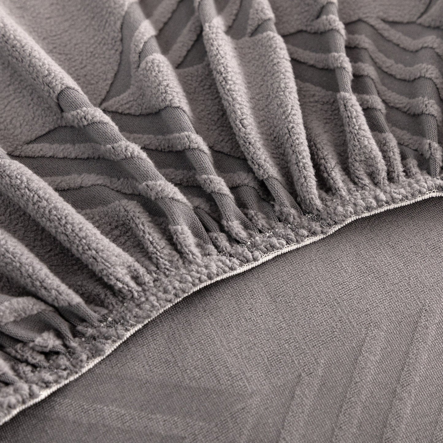Copridivano elasticizzato ChevronEase Jacquard – Protezione completa antigraffio per animali domestici
