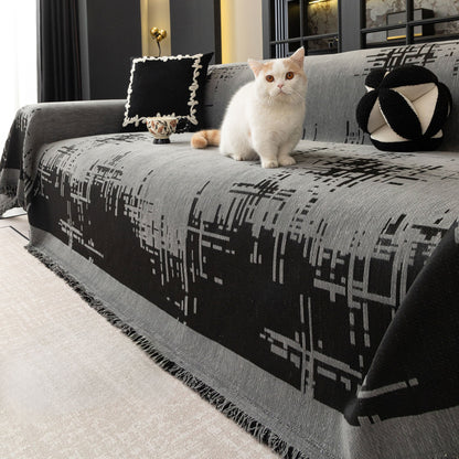 Copridivano minimalista multiuso Soft City Plush Pet-Friendly – Copridivano in tessuto lavabile in lavatrice