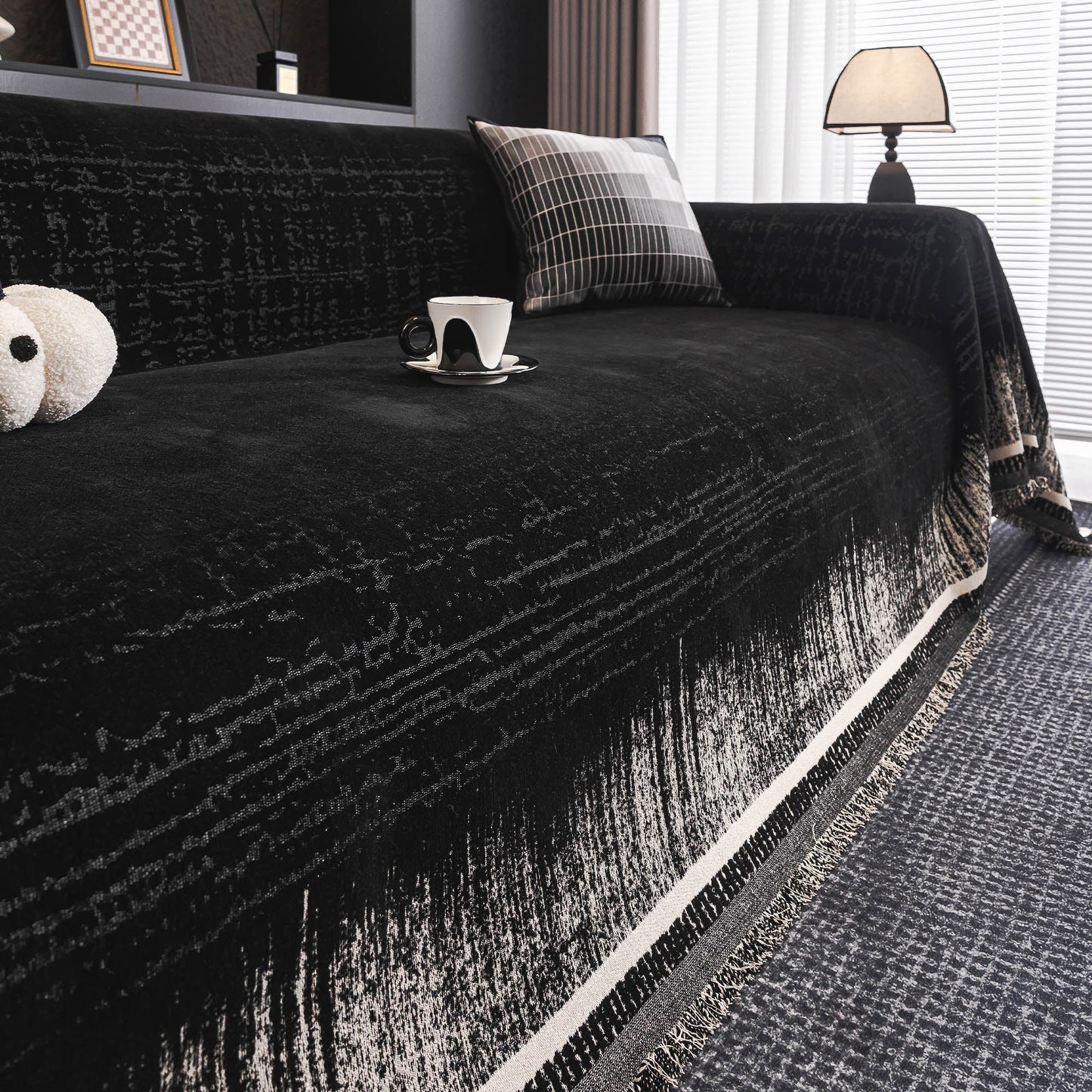 Elegante velo minimalista, morbida fodera per divano traspirante, elegante protezione per divano per una casa moderna e accogliente, facile da pulire