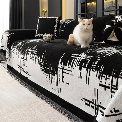 Copridivano minimalista multiuso Soft City Plush Pet-Friendly – Copridivano in tessuto lavabile in lavatrice