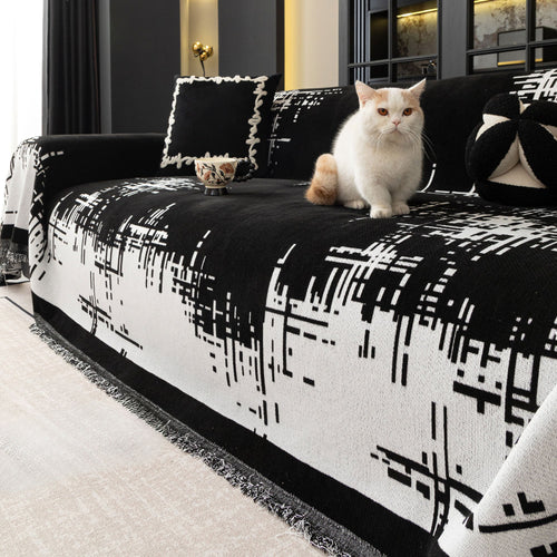 Copridivano minimalista multiuso Soft City Plush Pet-Friendly – Copridivano in tessuto lavabile in lavatrice