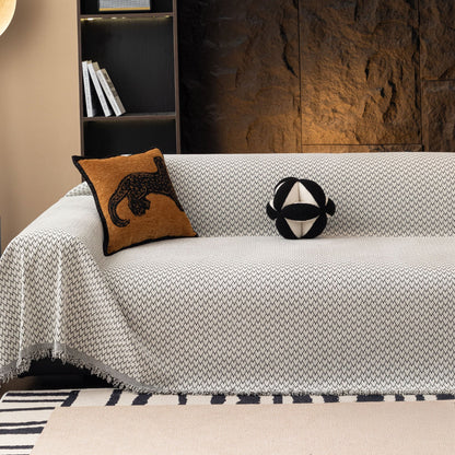 Copridivano in peluche con motivo Urban Weave, resistente e adatto agli animali domestici, di alta qualità, tessuto, lavabile in lavatrice, minimalista, multiuso.