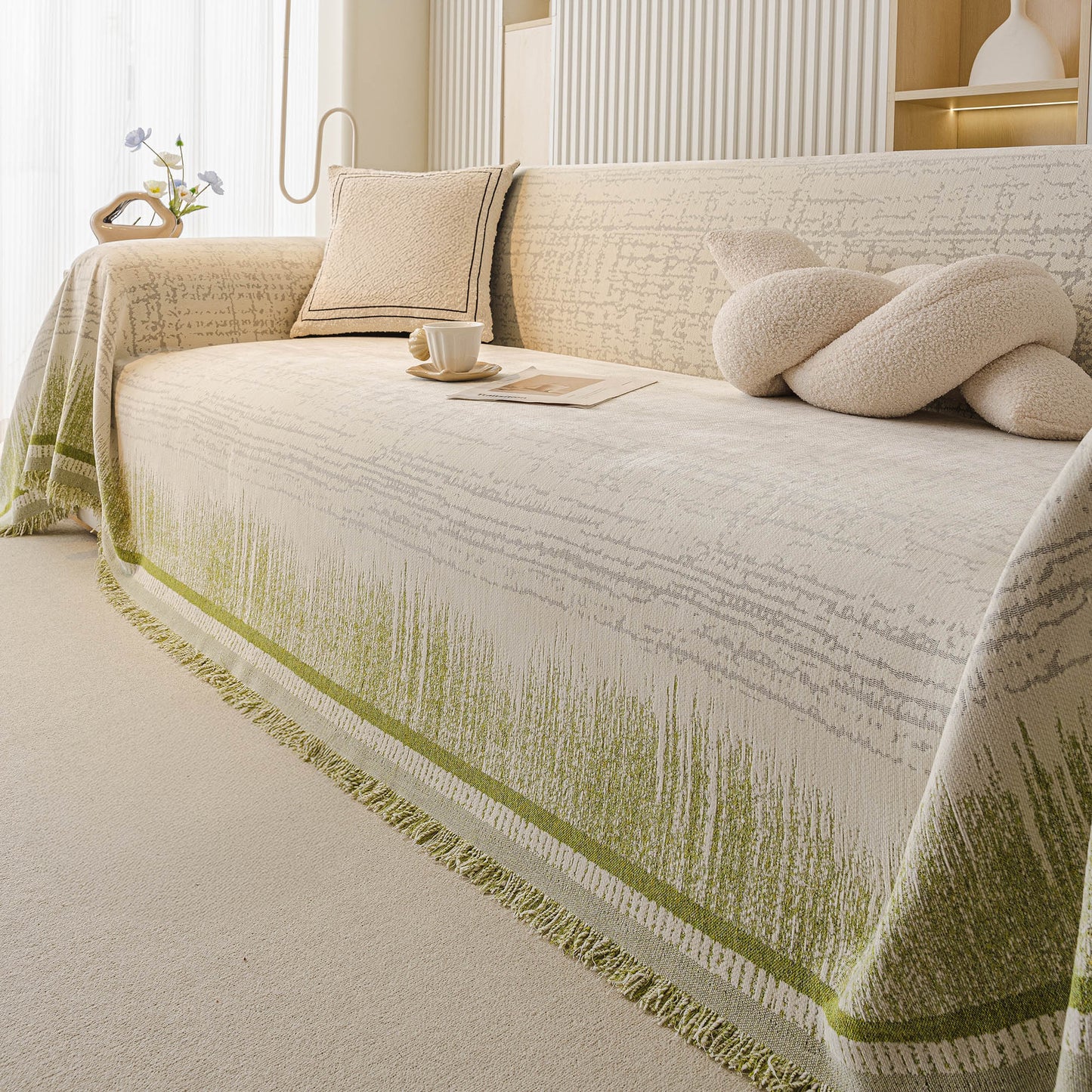 Elegante velo minimalista, morbida fodera per divano traspirante, elegante protezione per divano per una casa moderna e accogliente, facile da pulire