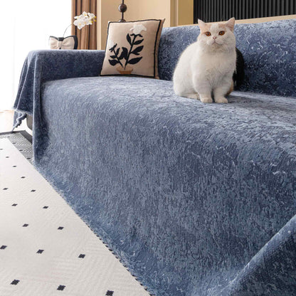 Copridivano moderno in velluto intrecciato, morbido e resistente, adatto agli animali domestici – Protezione minimalista e senza problemi per il divano.