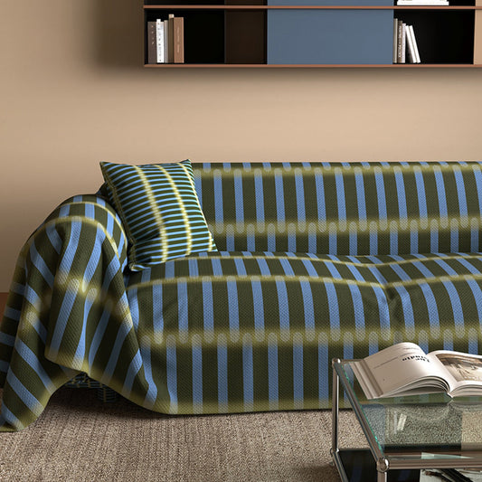 Fodera per divano antigraffio in look lino Retro Ribs