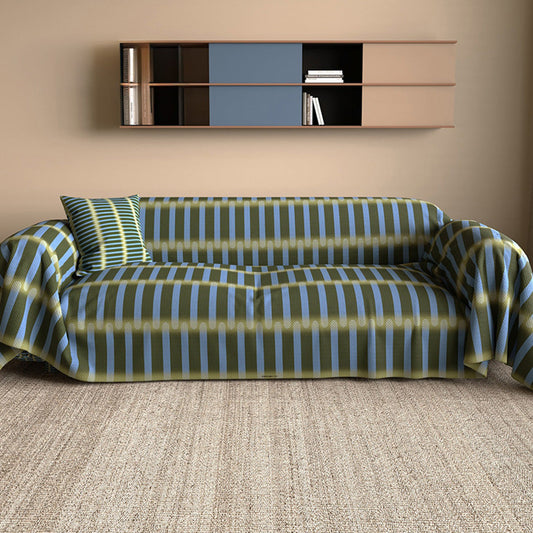 Fodera per divano antigraffio in look lino Retro Ribs