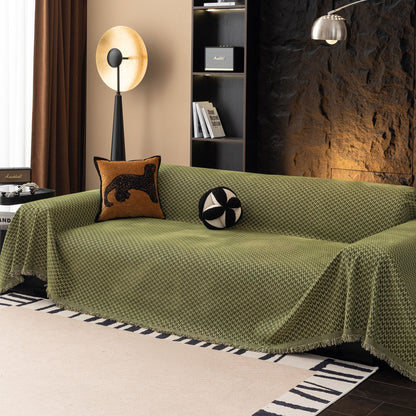 Copridivano in peluche con motivo Urban Weave, resistente e adatto agli animali domestici, di alta qualità, tessuto, lavabile in lavatrice, minimalista, multiuso.