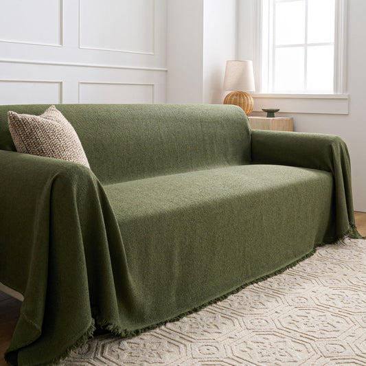 Copridivano impermeabile con bordo a nappa per protezione e stile