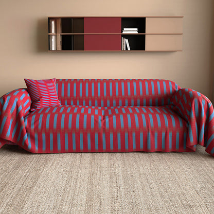 Fodera per divano antigraffio in look lino Retro Ribs