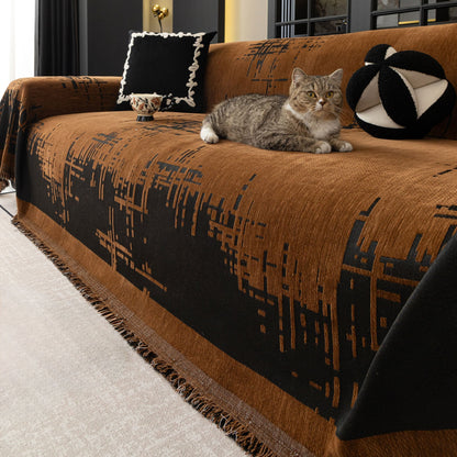 Copridivano minimalista multiuso Soft City Plush Pet-Friendly – Copridivano in tessuto lavabile in lavatrice