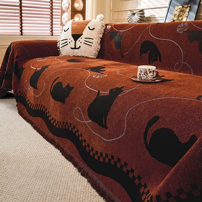 Fodera per divano in ciniglia Whisker Wonderland