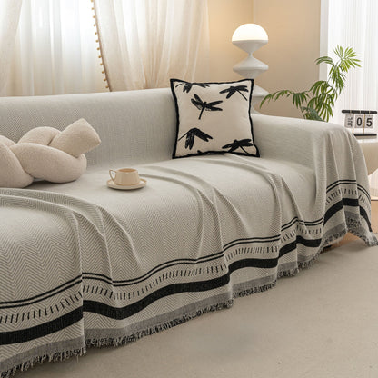Elegante fodera per divano antigraffio Chevron
