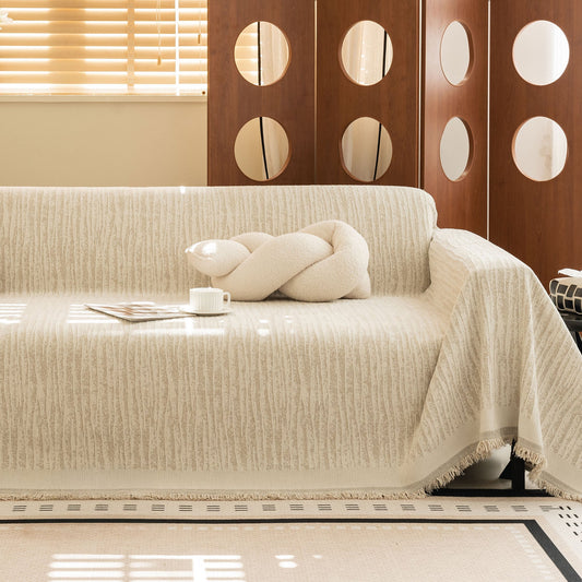 Copridivano minimalista, premium, neutro, morbido, resistente, adatto agli animali domestici - Protezione per divano in tessuto di alta qualità